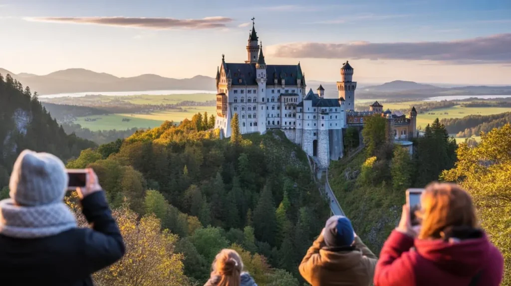 Interesting Facts About Germany: Culture, Science and Surprises 2 Neuschwanstein Castle in autumn surrounded by forest and mountains – iconic German architecture
