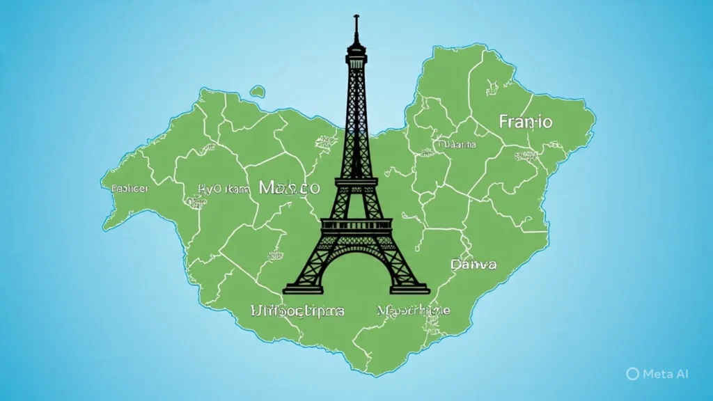 30 Interesting Facts About France You Probably Didn’t Know 2 Satellite view of France showing its hexagonal shape and major cities.