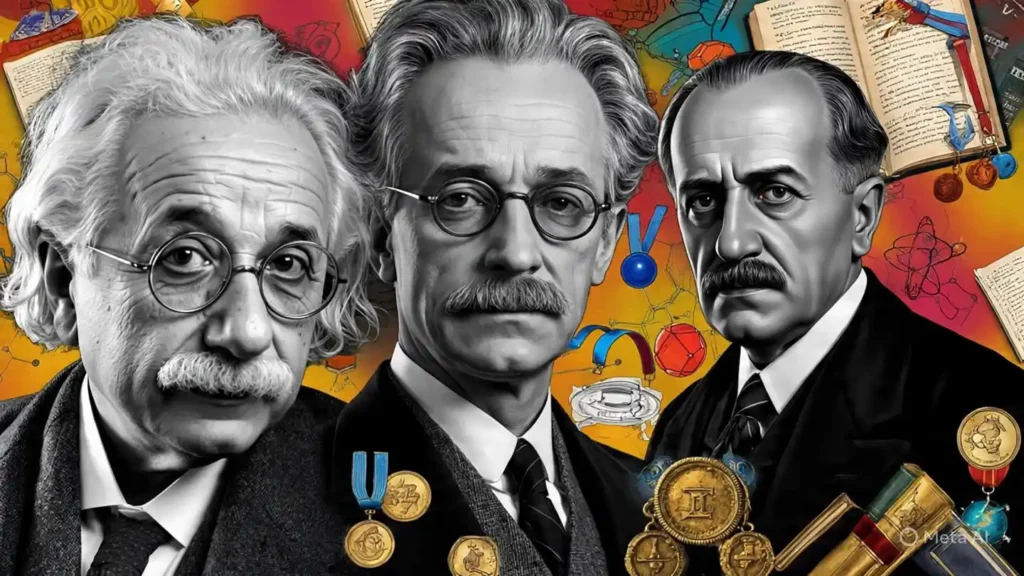 10 Surprising Facts About Germany 4 Collage of German Nobel laureates like Einstein with medals and scientific symbols