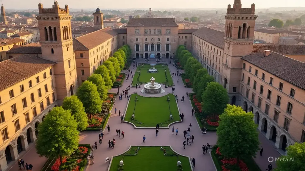 100 fun facts about Italy 5 Historic University of Bologna with students in its ancient courtyards.