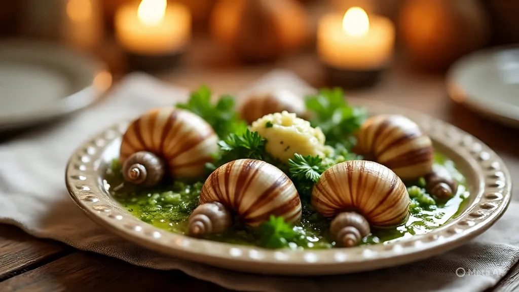 30 Interesting Facts About France You Probably Didn’t Know 5 French escargot served with garlic butter and parsley on a rustic table.