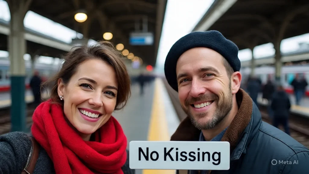 30 Interesting Facts About France You Probably Didn’t Know 6 A sign in a French train station reminding passengers of the no-kissing rule.