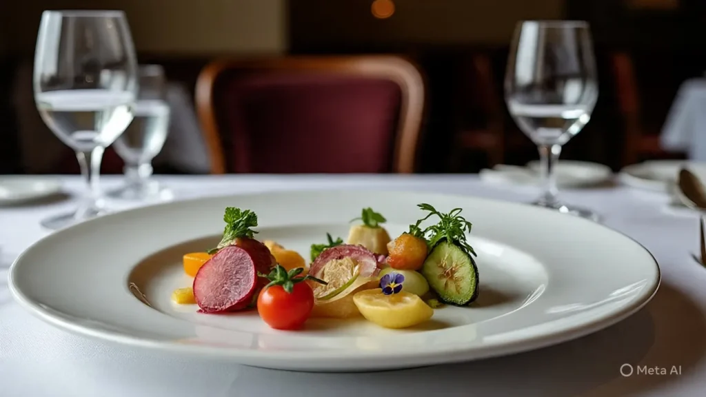 10 Surprising Facts About Germany 6 Fine dining plate in Michelin-starred German restaurant with elegant presentation