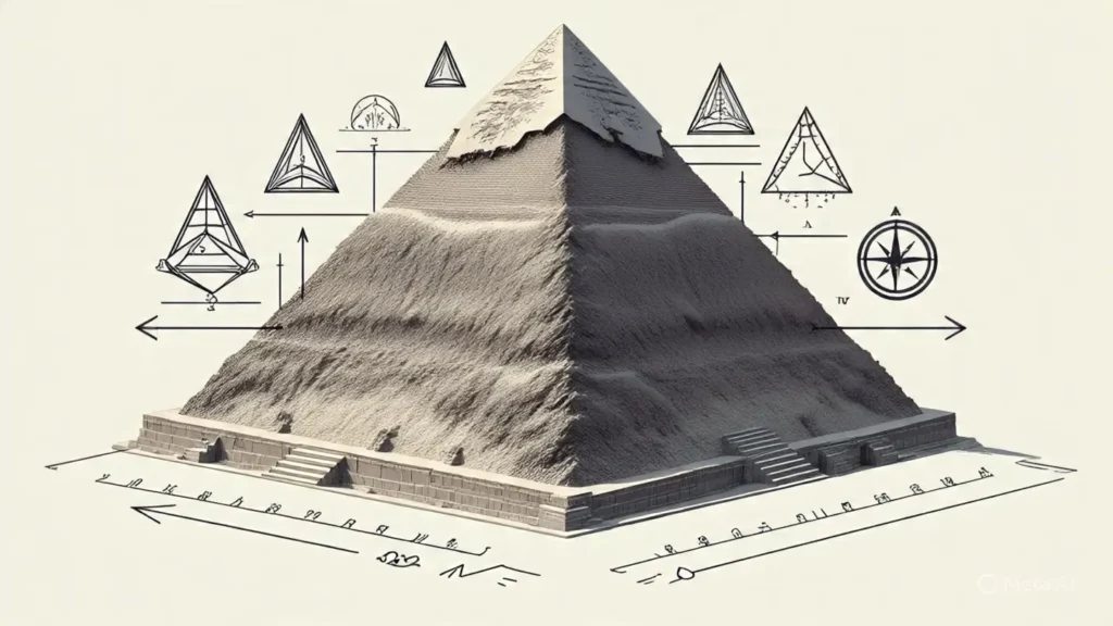 Mind-Blowing Facts About the Great Pyramid of Giza 3 Great Pyramid mathematical precision visualization showing geometric alignments and ancient calculations